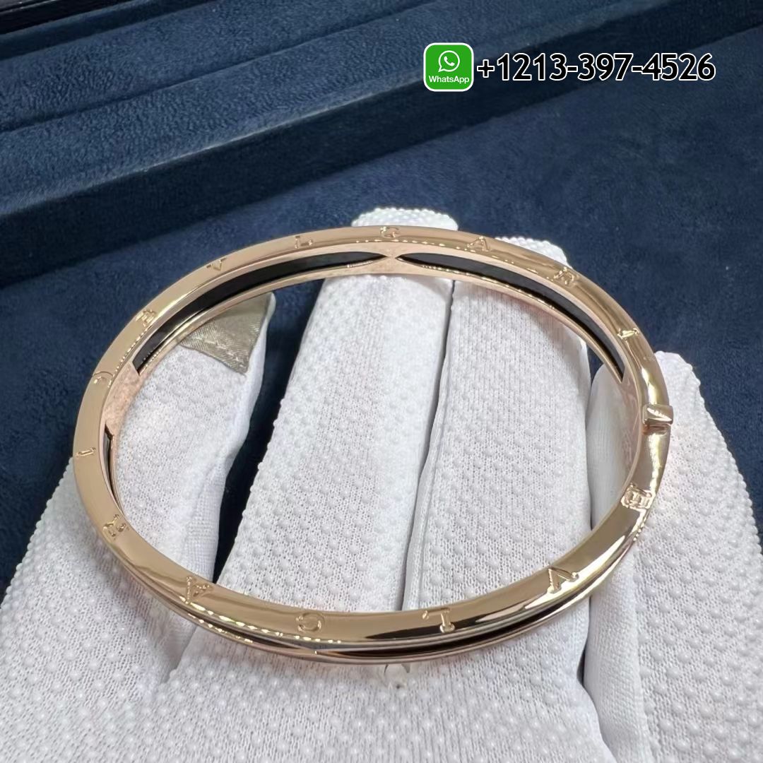 x11js40i3za Best Sellers 1:1 Quality Cheap Custom Made Bulgari B.zero1 bracelet in 18 kt rose gold with matte black ceramic - High Quality 18k Gold and Diamond Luxury Distinctive Collection Designer Jewelry Customized Factory Price - Image 3