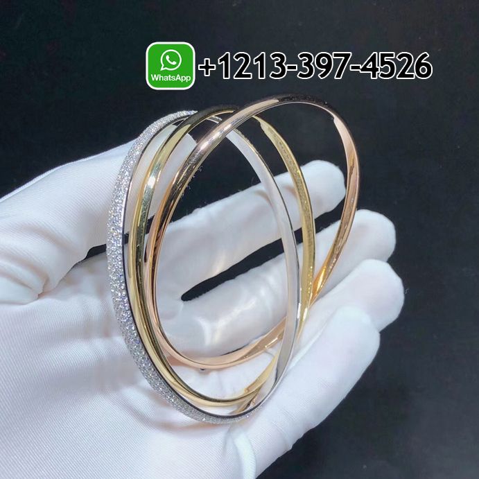 x5wxpfiecr2 Custom Made Best Sellers Quality 1:1 Cartier Trinity Tri-Color 18K Gold Diamond Medium Model Bracelet - High Quality 18k Gold and Diamond Luxury Distinctive Collection Designer Jewelry Customized Factory Price - Image 7