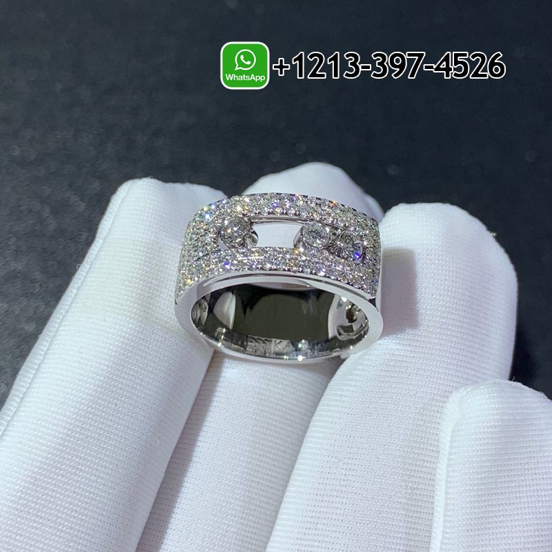 xci5x4urddp Custom Made Best Sellers Quality 1:1 Copy Messika Move Noa LM Pavé 18K White Gold Diamond Ring - High Quality 18k Gold and Diamond Luxury Distinctive Collection Designer Jewelry Customized Factory Price - Image 8