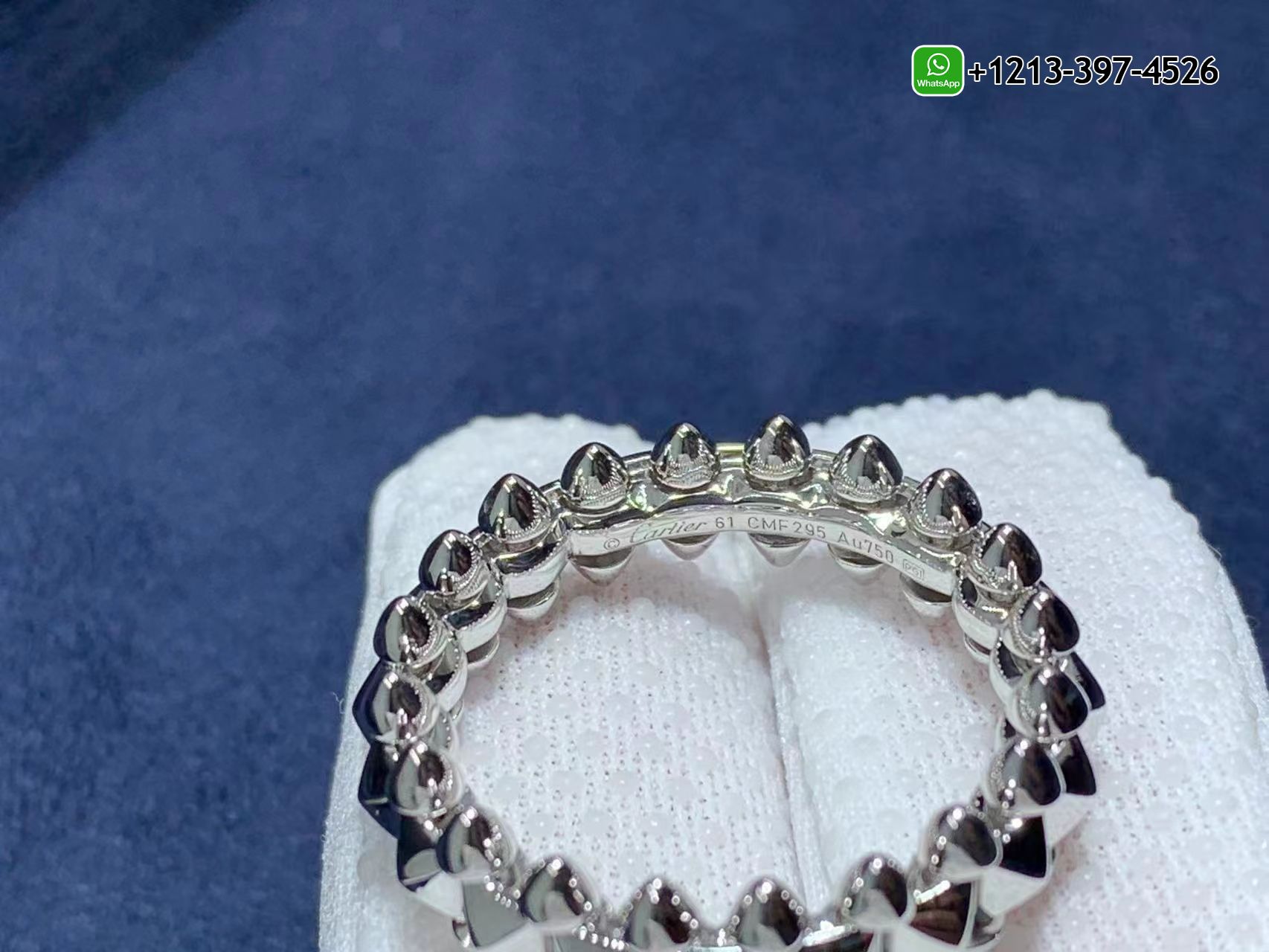 xclclnv4wnx Best Sellers 1:1 Quality Cheap Custom Made Cartier 18k White Gold Clash De Cartier Medium Model Band Ring - High Quality 18k Gold and Diamond Luxury Distinctive Collection Designer Jewelry Customized Factory Price - Image 3