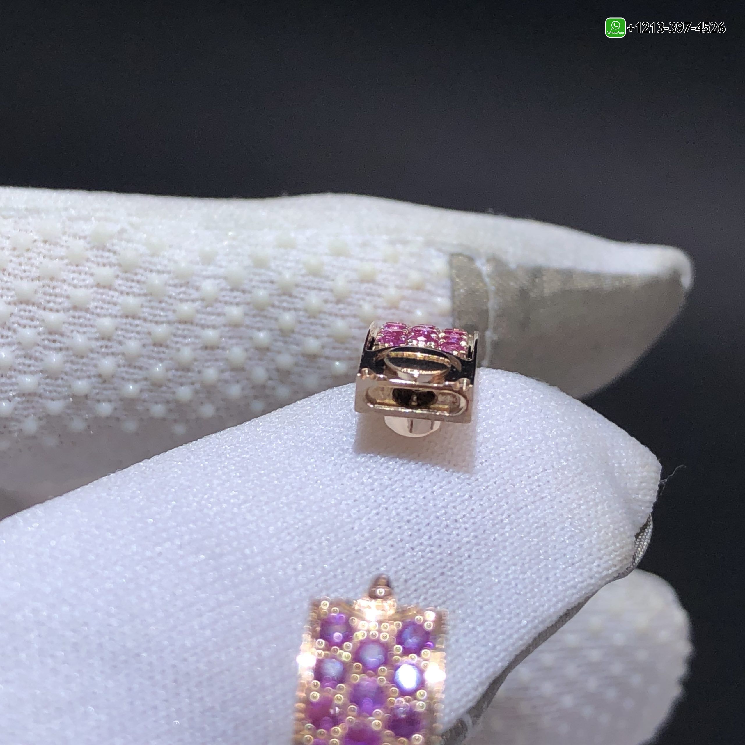 xdwrnnnwrxv Cartier Love Pink Sapphire Paved and 10 Diamonds Classic Model Single-screw Closure Bracelet 18k Rose Gold - High Quality 18k Gold and Diamond Luxury Distinctive Collection Designer Jewelry Customized Factory Price - Image 3
