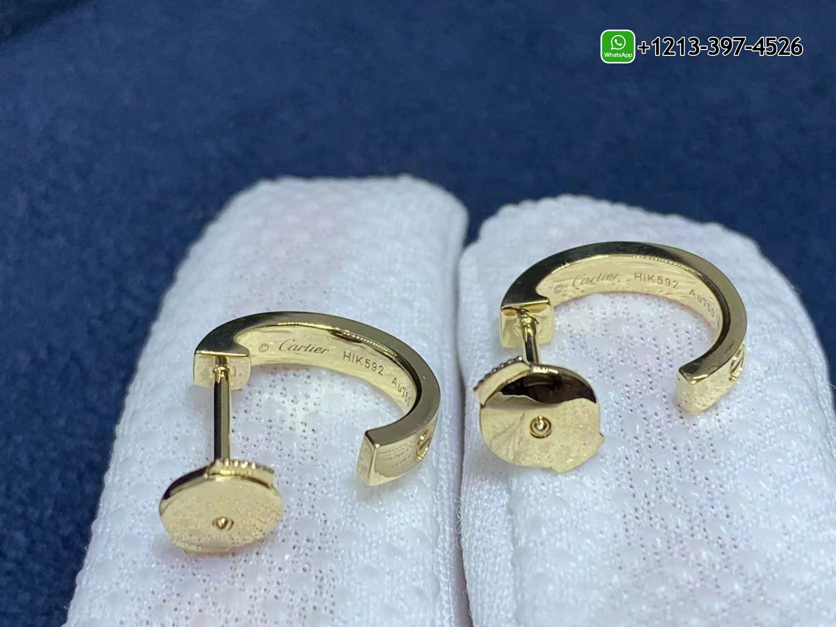 xfu2nnpitit Best Sellers 1:1 Quality Cheap Custom Made Cartier Love 18K Yellow Gold Stud Hoop Earrings - High Quality 18k Gold and Diamond Luxury Distinctive Collection Designer Jewelry Customized Factory Price - Image 3