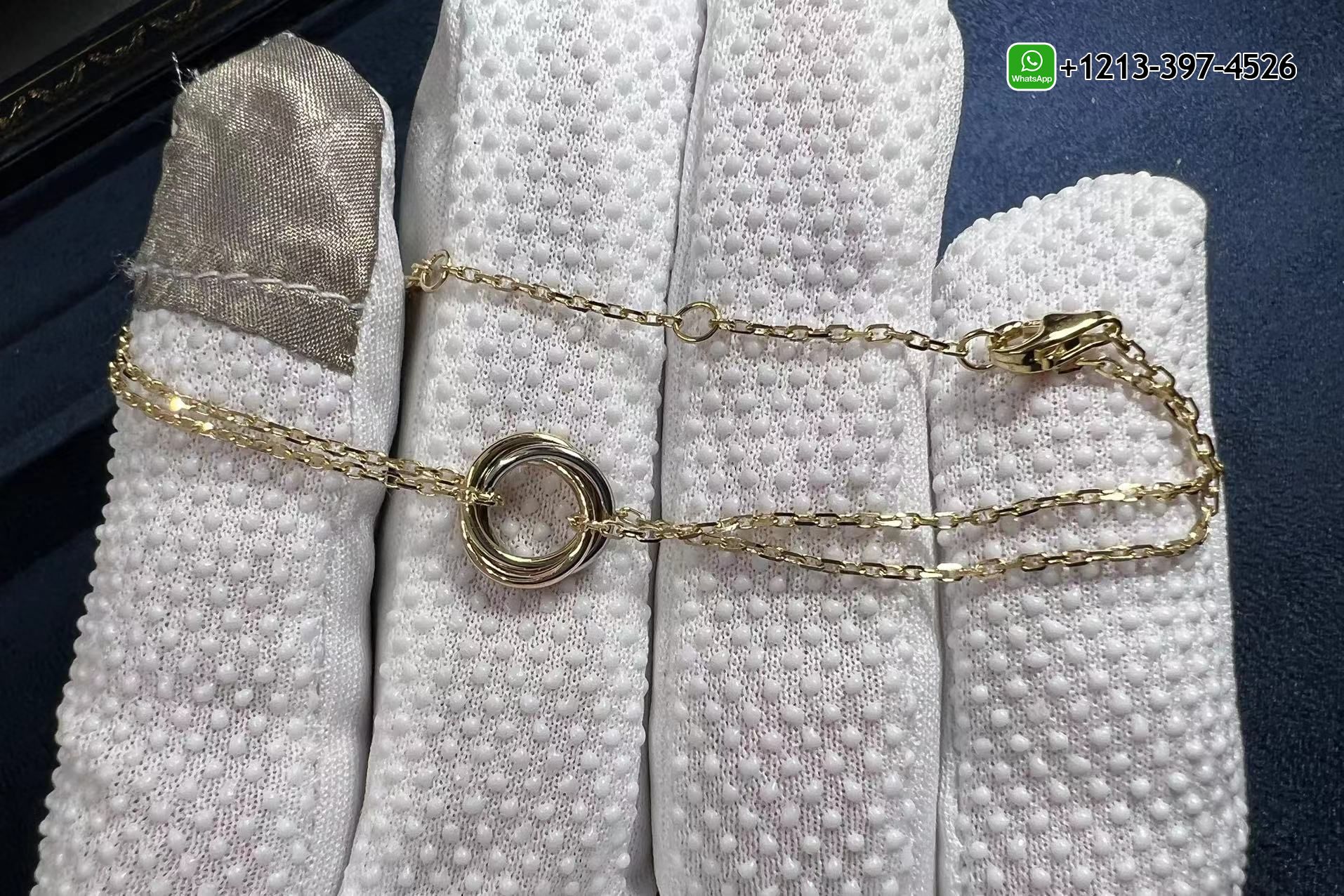 xocwokf42xs 1:1 Quality Custom Made Cartier Trinity 18K Three Tone Gold Double Chain Bracelet - High Quality 18k Gold and Diamond Luxury Distinctive Collection Designer Jewelry Customized Factory Price - Image 2