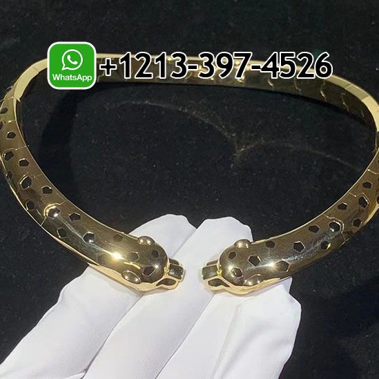 Best Sellers 1:1 Quality Cheap Custom Made Panthere de Cartier 18k Yellow Gold Lacquer Onyx Tsavorite Garnets High Jewelry Necklace - High Quality 18k Gold and Diamond Luxury Distinctive Collection Designer Jewelry Customized Factory Price