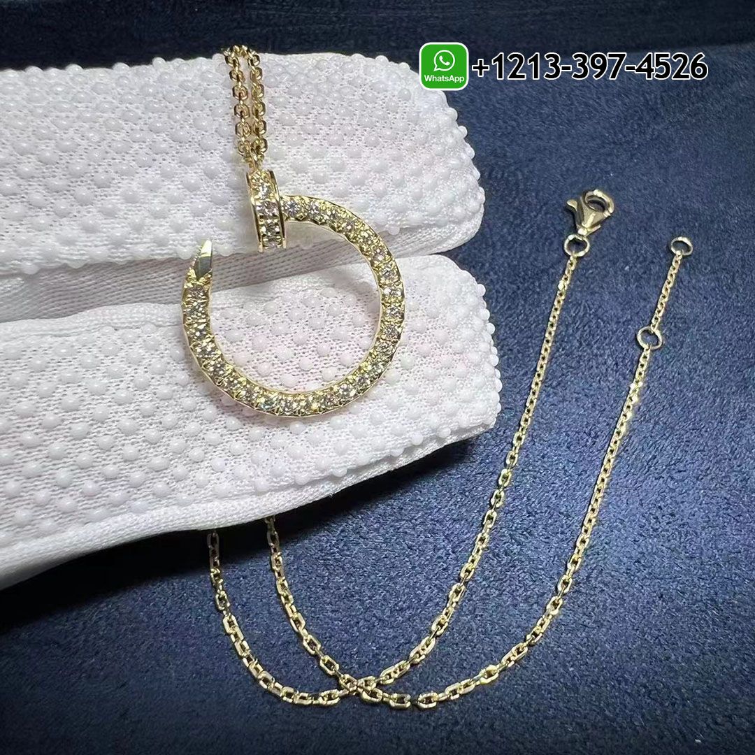 xtaoqalfuj3 1:1 Quality Cheap Cartier 18k Yellow Gold Pave Diamond Juste Un Clou Nail Pendant Necklace Replica - High Quality 18k Gold and Diamond Luxury Distinctive Collection Designer Jewelry Customized Factory Price