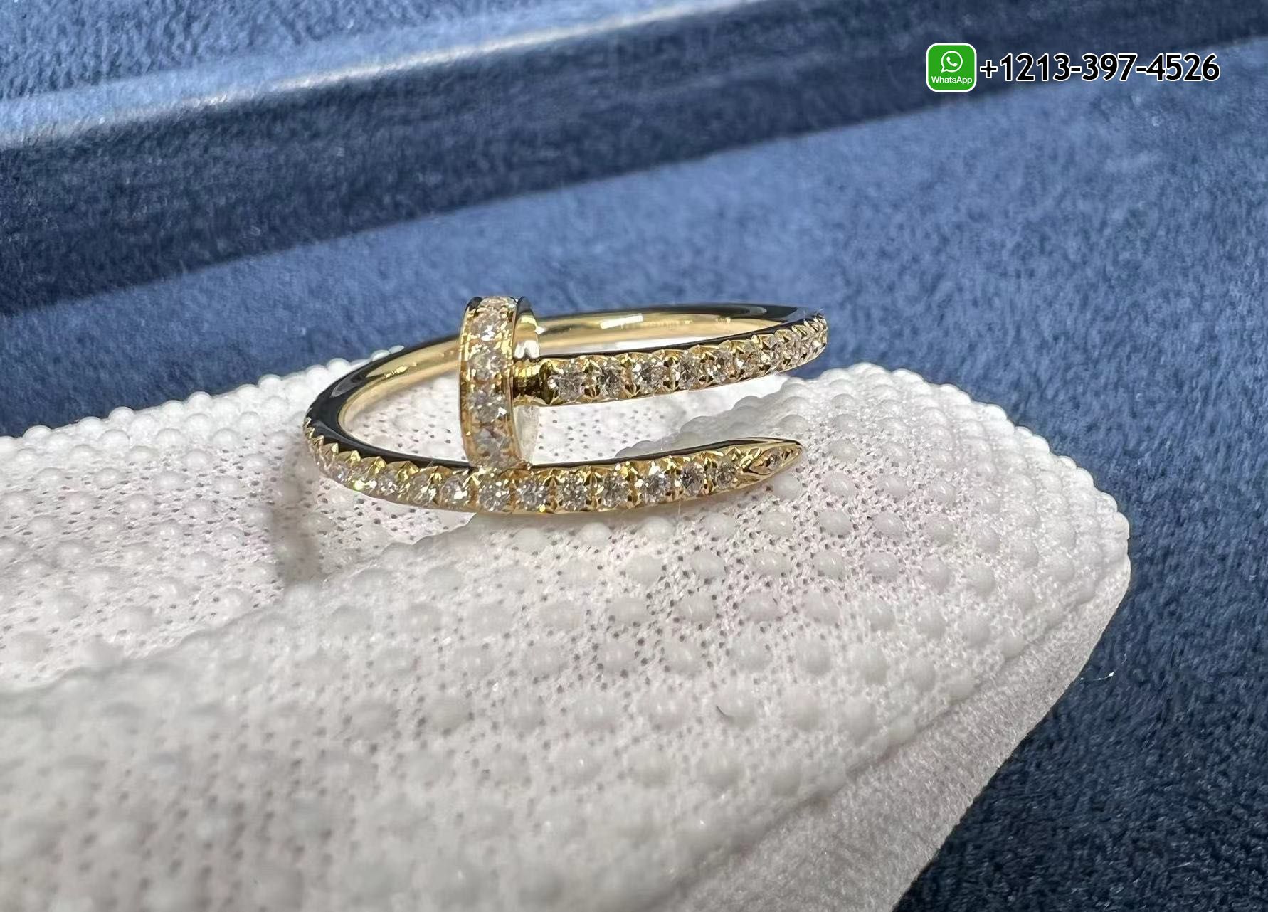 xu3l2dnfplb 1:1 High Quality Cartier 18K Yellow Gold Pave Diamond Juste Un Clou Small Model Nail Ring - High Quality 18k Gold and Diamond Luxury Distinctive Collection Designer Jewelry Customized Factory Price - Image 7