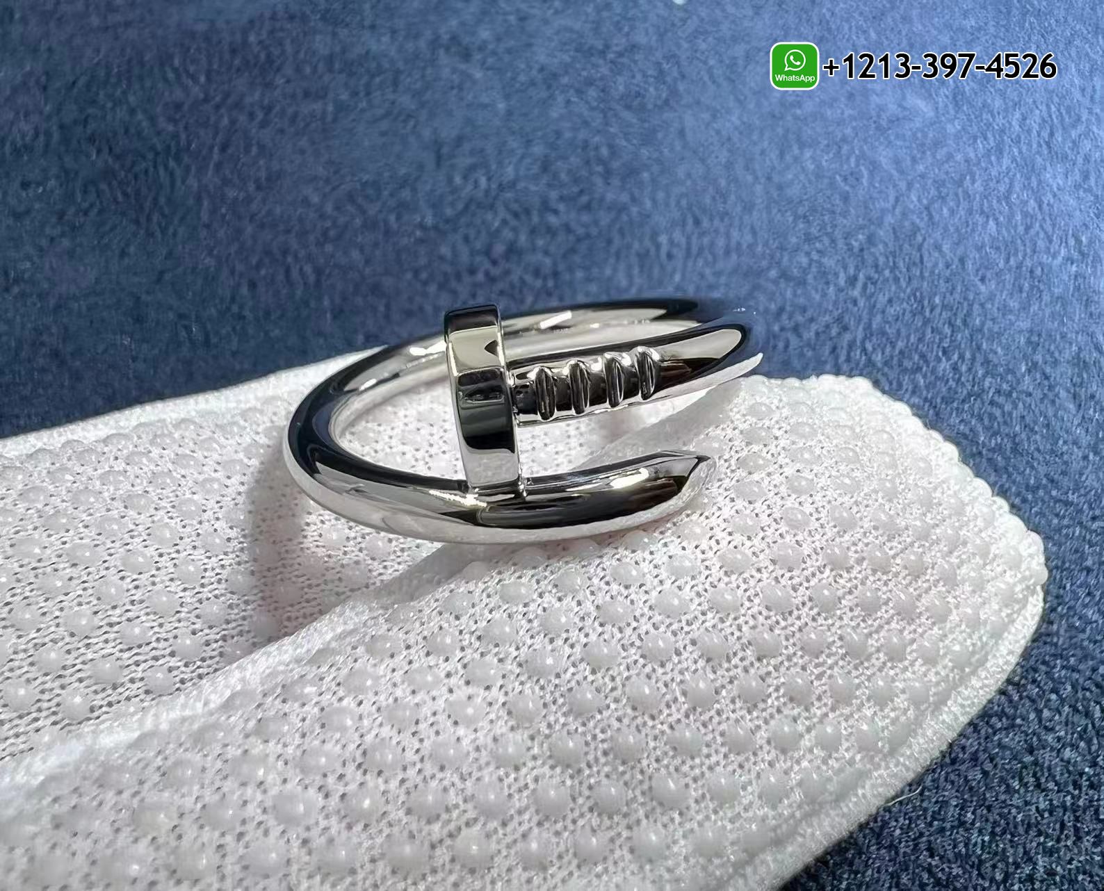 xuziufmwlff Custom Made 1:1 High Quality Cartier Juste un Clou Solid 18k White Gold Ring - High Quality 18k Gold and Diamond Luxury Distinctive Collection Designer Jewelry Customized Factory Price - Image 8