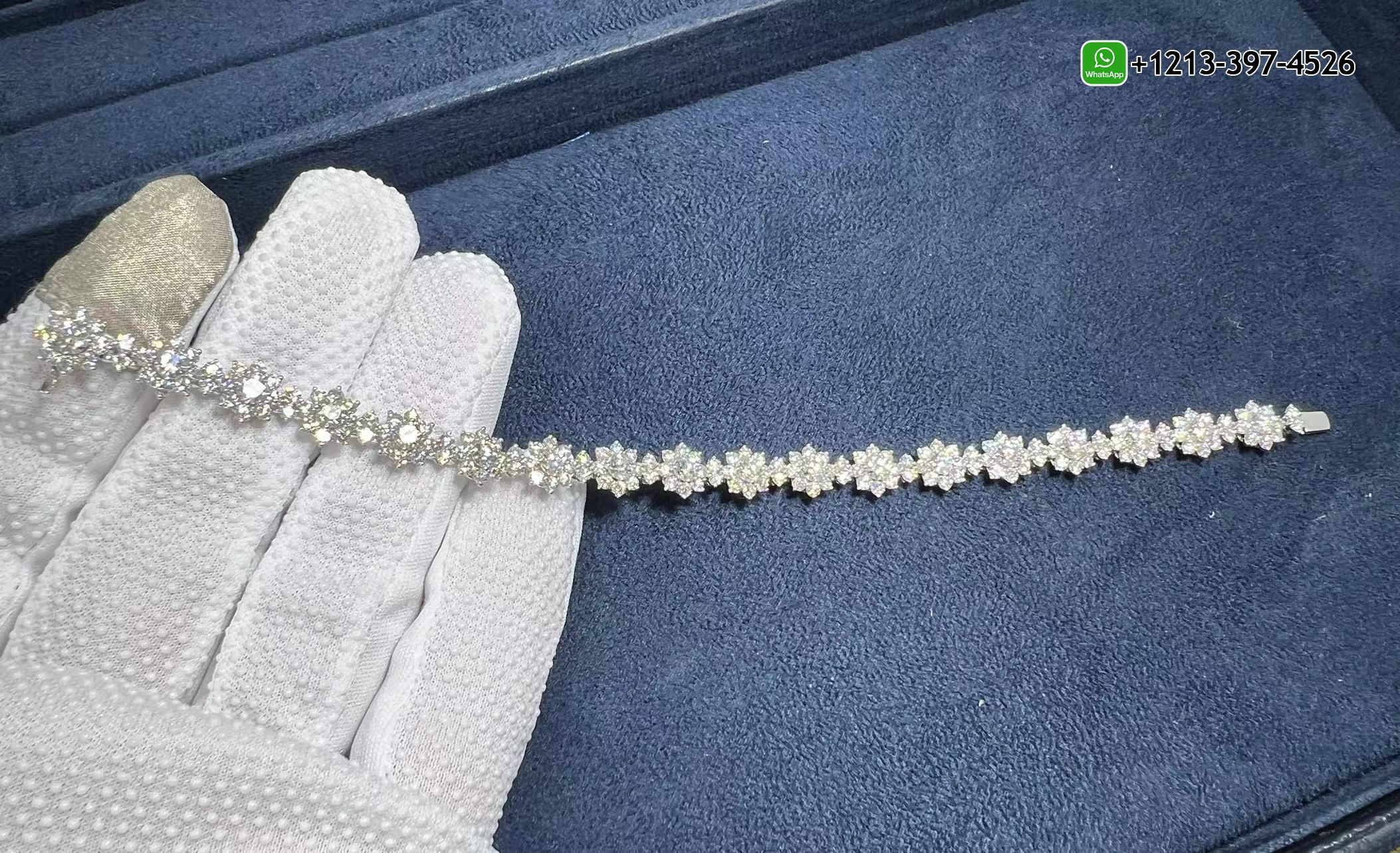 xvea015g1zw Custom Made Best Sellers Quality 1:1 Harry Winston Sunflower Small Platinum Diamond Bracelet - High Quality 18k Gold and Diamond Luxury Distinctive Collection Designer Jewelry Customized Factory Price - Image 6