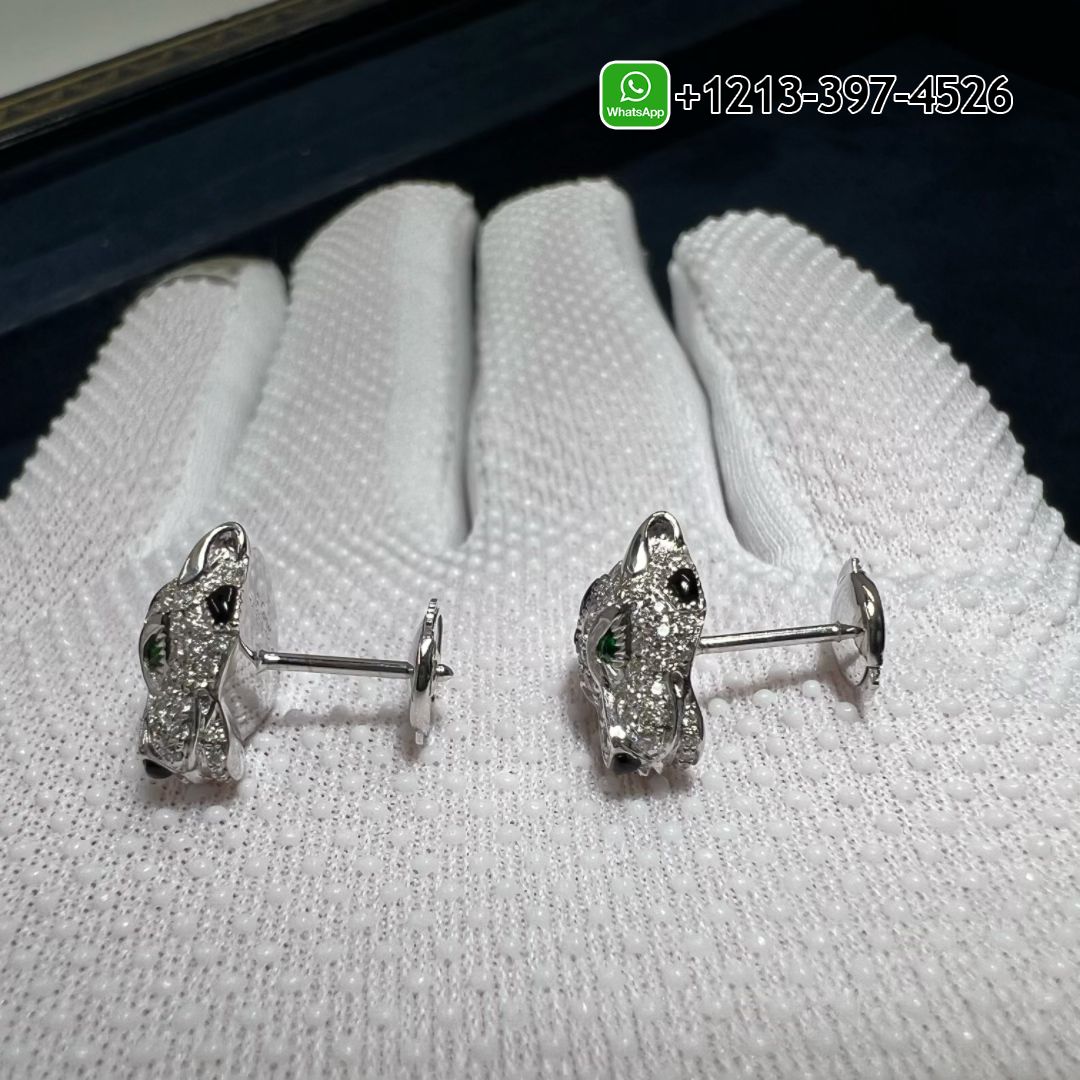 xzwff23zq4c Custom Made Best Sellers Quality 1:1 Cartier Panthère de Cartier 18K White Gold Diamond Earrings - High Quality 18k Gold and Diamond Luxury Distinctive Collection Designer Jewelry Customized Factory Price - Image 5