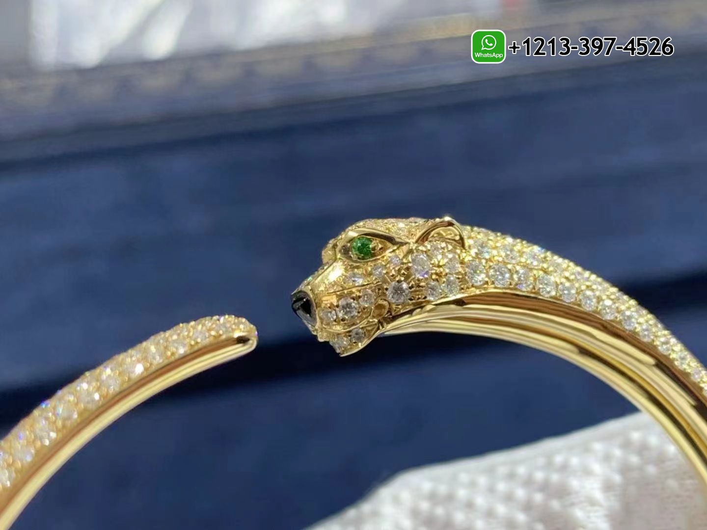 y2hrp0ad5y3 Best Sellers 1:1 Quality Cheap Custom Made Cartier 18k Yellow Gold Pave Diamond Small Panthère de Cartier Bracelet - High Quality 18k Gold and Diamond Luxury Distinctive Collection Designer Jewelry Customized Factory Price - Image 5
