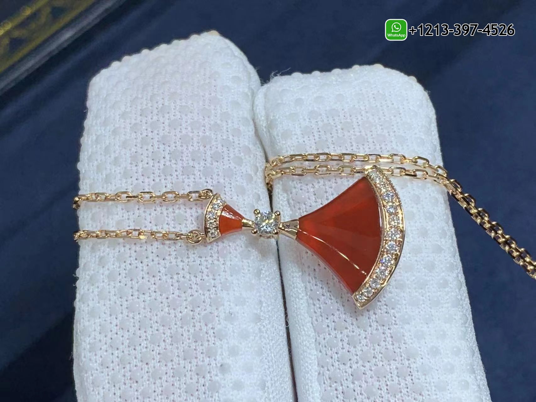 ygetbktjgov Custom Made Best Quality 1:1 18k Rose Gold Rubies And Diamonds Bvlgari Divas’ Dream Necklace - High Quality 18k Gold and Diamond Luxury Distinctive Collection Designer Jewelry Customized Factory Price - Image 4