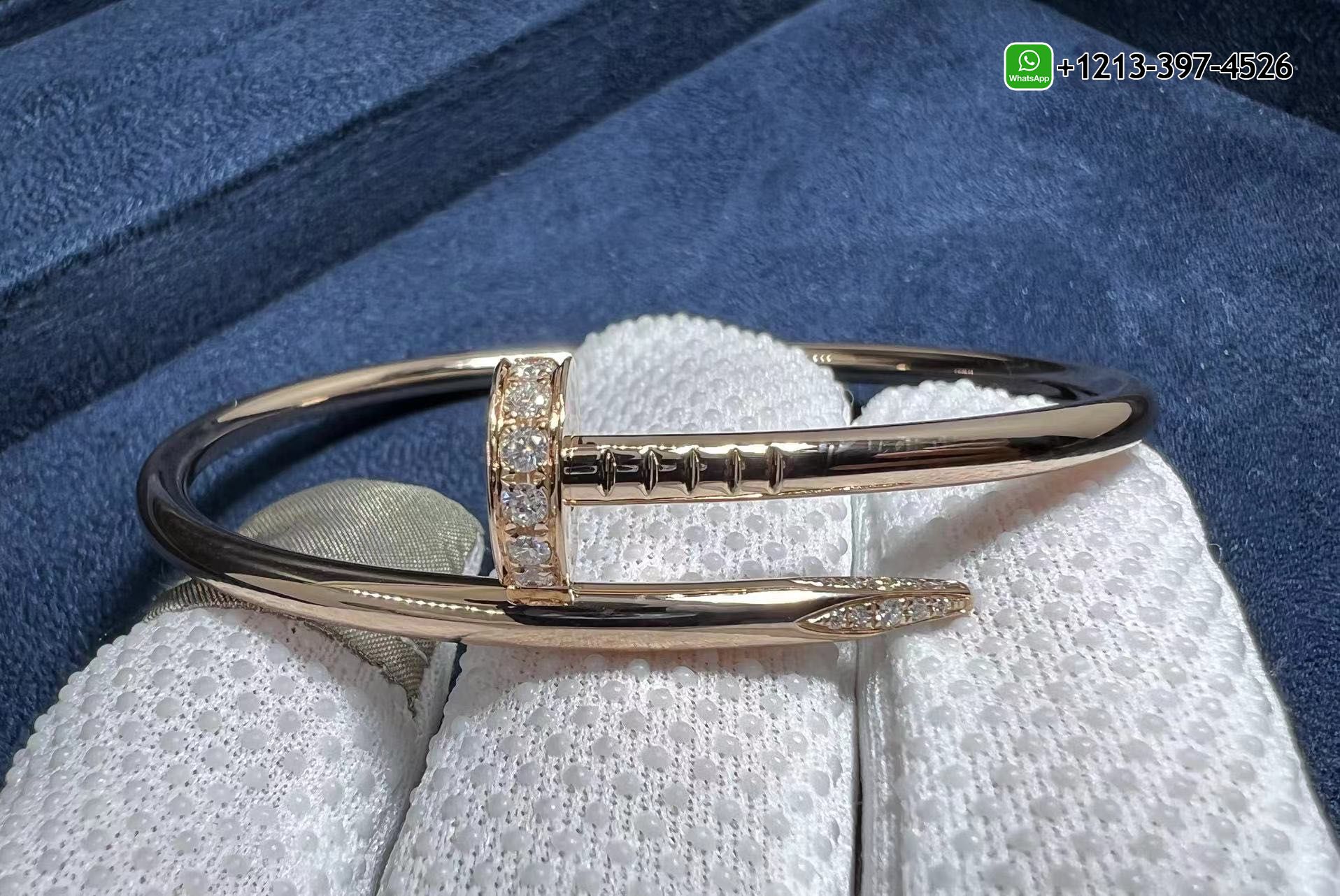 yjegxem41xq Custom Made 1:1 Quality Cartier 18k Rose Gold And Diamond Juste Un Clou Nail Bracelet - High Quality 18k Gold and Diamond Luxury Distinctive Collection Designer Jewelry Customized Factory Price - Image 7