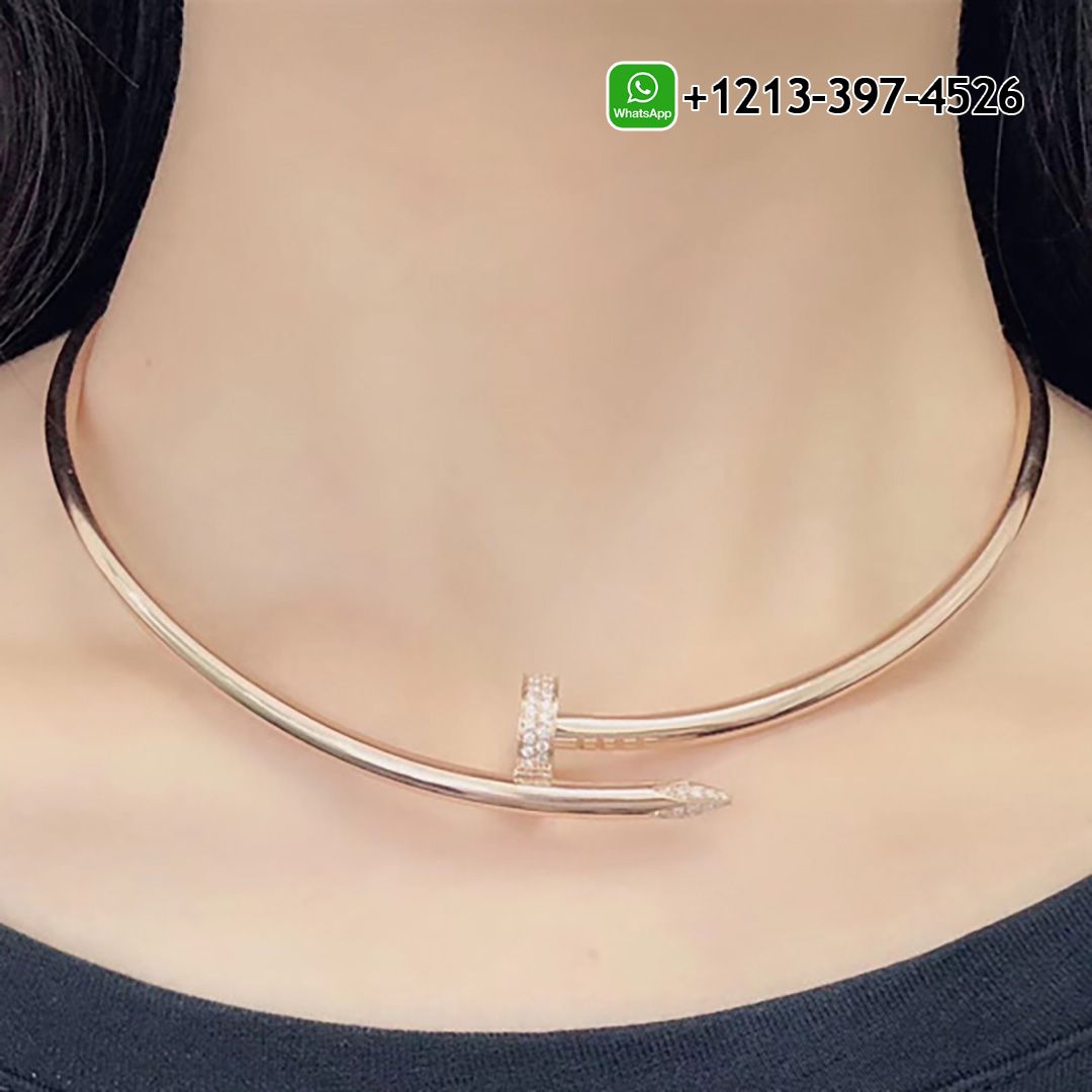 ym1yjaedizf Custom Made Best Quality 1:1 Cartier 18k Rose Gold Large Model Juste un Clou XL Model Diamond Nail Necklace - High Quality 18k Gold and Diamond Luxury Distinctive Collection Designer Jewelry Customized Factory Price - Image 7