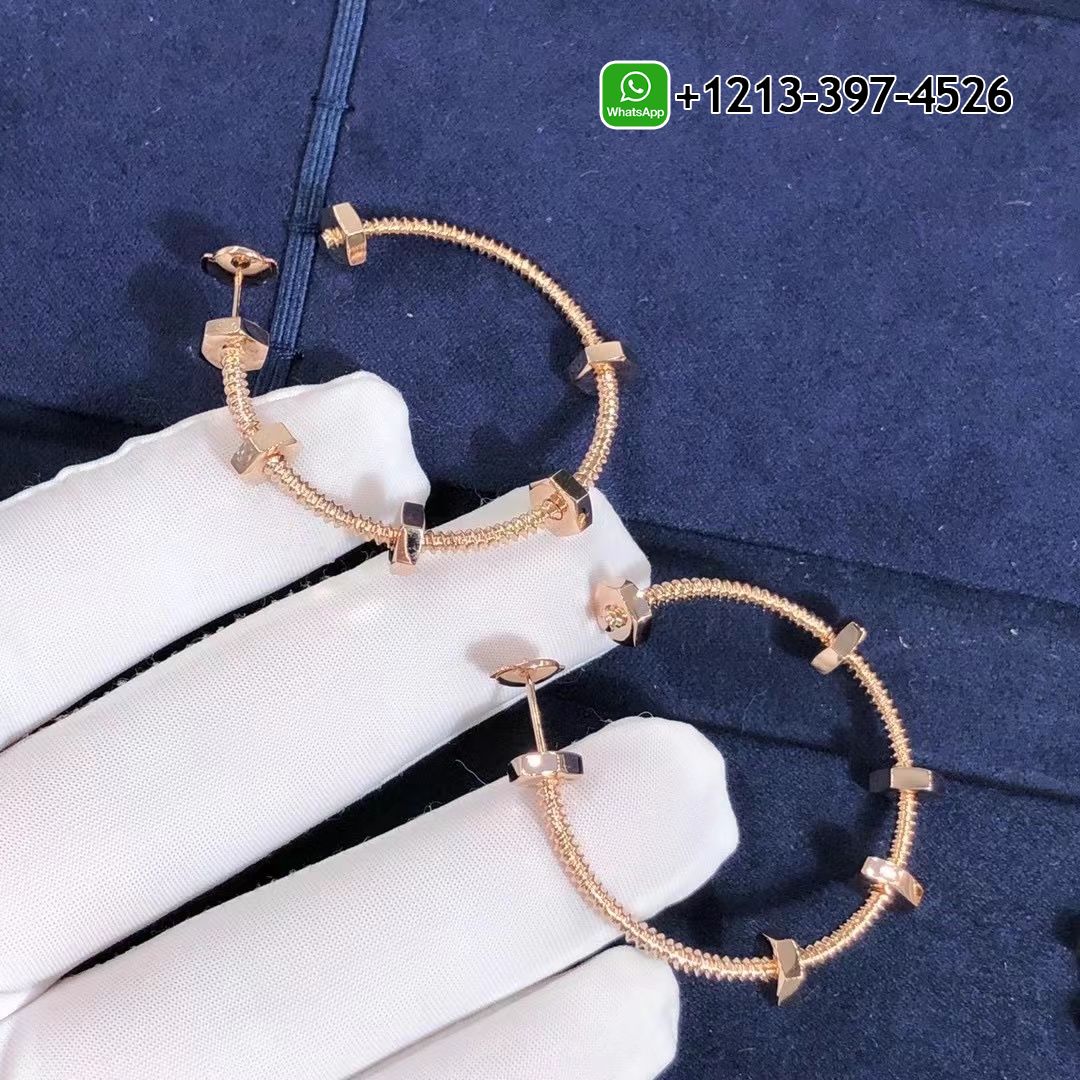 yrt55mti4ij Cartier Ecrou De Cartier 18K Rose Gold Earrings B8301408 - High Quality 18k Gold and Diamond Luxury Distinctive Collection Designer Jewelry Customized Factory Price - Image 2