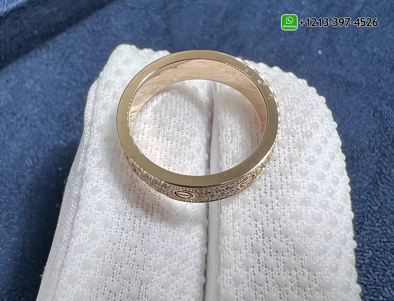 ytpcxp5bime Custom Made Cartier 18k Rose Gold Diamond Paved Love Wedding Band Ring Replica - High Quality 18k Gold and Diamond Luxury Distinctive Collection Designer Jewelry Customized Factory Price - Image 2