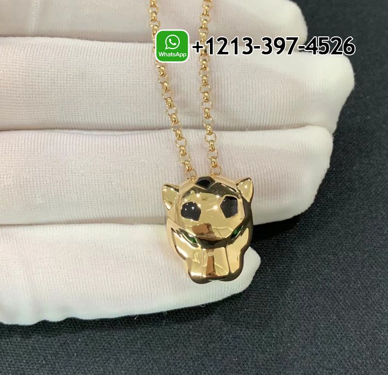zaftkcggy3n Custom Made Best Quality 1:1 Panthère de Cartier 18K Yellow Gold Tsavorite Garnets Necklace - High Quality 18k Gold and Diamond Luxury Distinctive Collection Designer Jewelry Customized Factory Price - Image 2