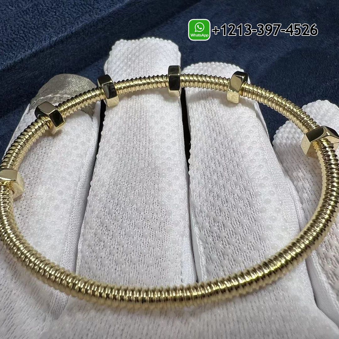 1:1 Quality Custom Made Cartier Pure 18k Yellow Gold Ecrou de Cartier Screws Bracelet - High Quality 18k Gold and Diamond Luxury Distinctive Collection Designer Jewelry Customized Factory Price Zd3mwf0bfyu