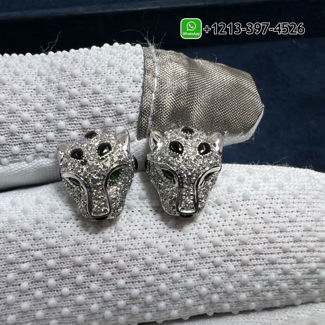zkfzmltmlp0 Custom Made Best Sellers Quality 1:1 Cartier Panthère de Cartier 18K White Gold Diamond Earrings - High Quality 18k Gold and Diamond Luxury Distinctive Collection Designer Jewelry Customized Factory Price - Image 6