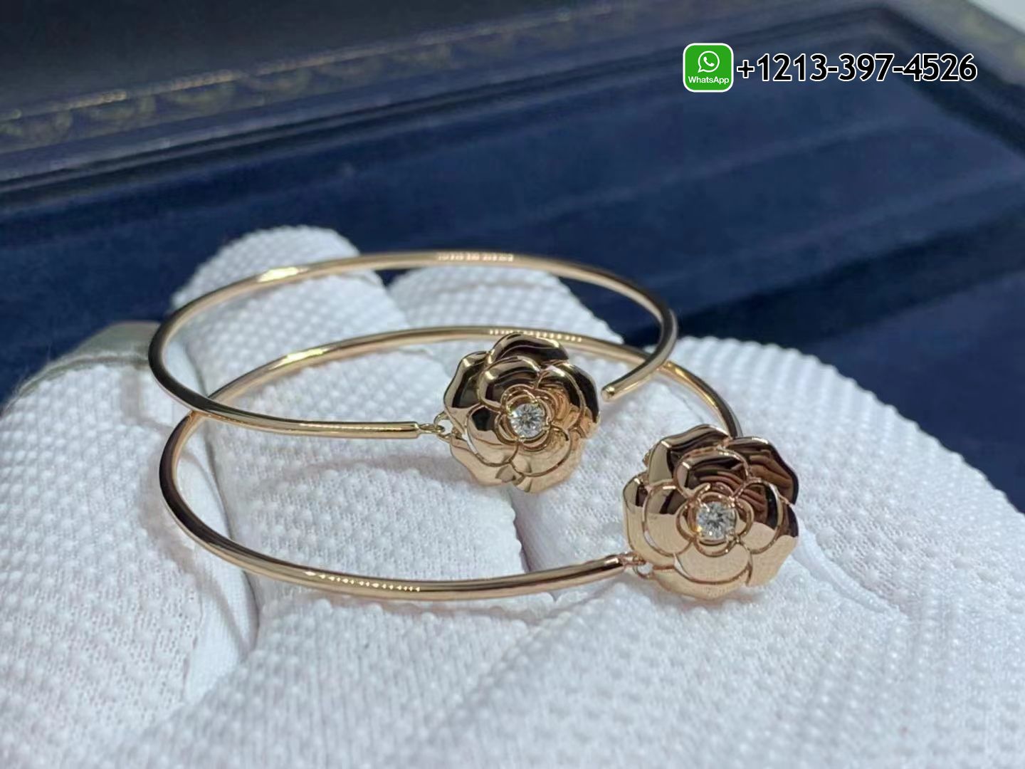 zl1oq2jtago Best Sellers 1:1 Quality Cheap Custom Made 18k Rose Gold & Diamond Extrait De Camélia Hoop Earrings - High Quality 18k Gold and Diamond Luxury Distinctive Collection Designer Jewelry Customized Factory Price - Image 7