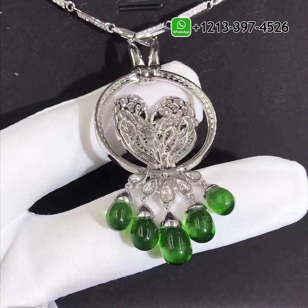 zl5nolmopvs Custom Made Best Quality 1:1 Cartier Les Oiseaux Liberes 18k White Gold Pave Diamond Emeralds Parrot Pendant Necklace - High Quality 18k Gold and Diamond Luxury Distinctive Collection Designer Jewelry Customized Factory Price - Image 5