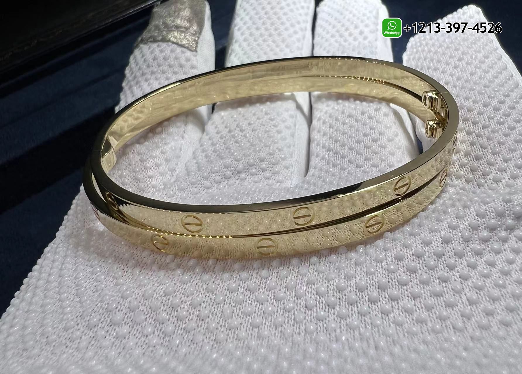 zqbfjnz3fx4 1:1 Quality Custom Made Cartier 18K Yellow Gold Small Model LOVE Bracelet - High Quality 18k Gold and Diamond Luxury Distinctive Collection Designer Jewelry Customized Factory Price - Image 7