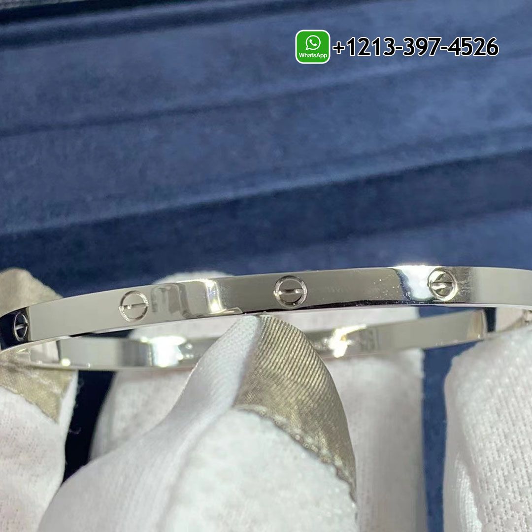 Best Sellers 1:1 Quality Cheap Custom Made Cartier Love Bracelet Small Model in 18k White Gold - High Quality 18k Gold and Diamond Luxury Distinctive Collection Designer Jewelry Customized Factory Price