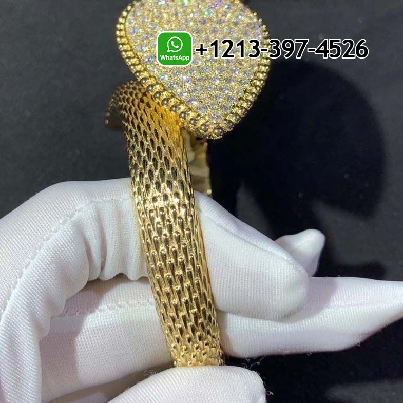zwkya0ona0z Custom Made Best Sellers Quality 1:1 Boucheron Serpent Bohème 18k Yellow Gold Diamond Bangle Bracelet - High Quality 18k Gold and Diamond Luxury Distinctive Collection Designer Jewelry Customized Factory Price - Image 6