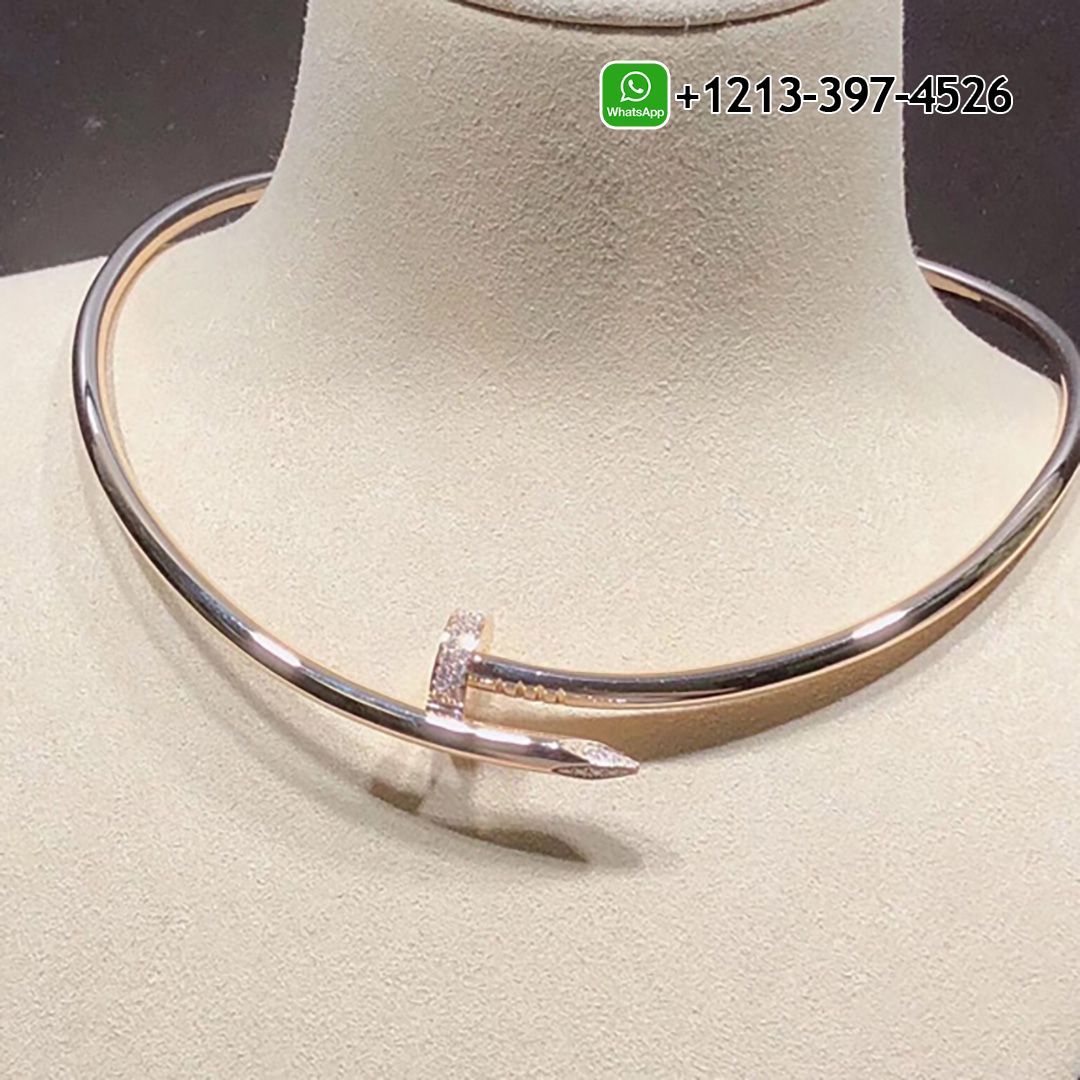zxiuqw1dvpk Custom Made Best Quality 1:1 Cartier 18k Rose Gold Large Model Juste un Clou XL Model Diamond Nail Necklace - High Quality 18k Gold and Diamond Luxury Distinctive Collection Designer Jewelry Customized Factory Price - Image 6
