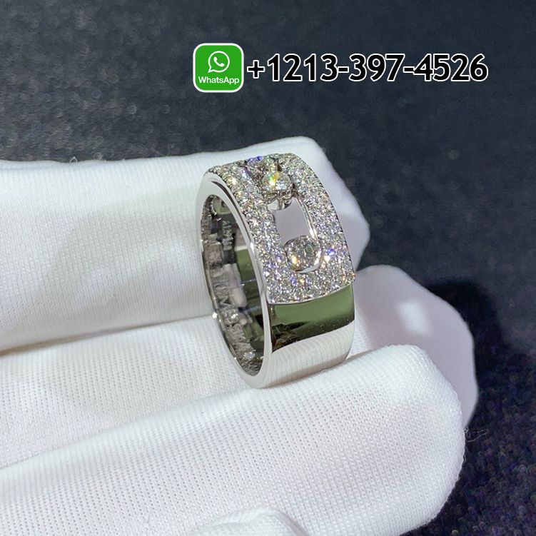 zztei4d5gqw Custom Made Best Sellers Quality 1:1 Copy Messika Move Noa LM Pavé 18K White Gold Diamond Ring - High Quality 18k Gold and Diamond Luxury Distinctive Collection Designer Jewelry Customized Factory Price - Image 3